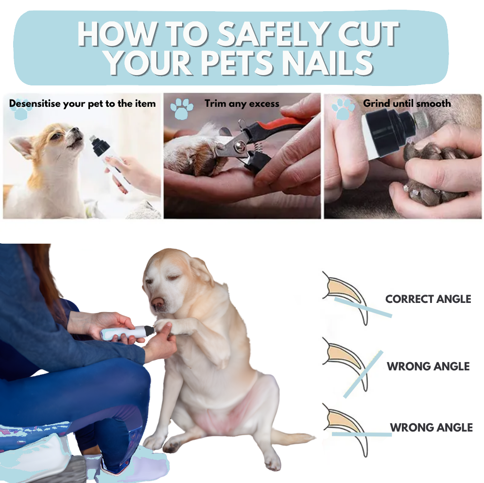 Painless USB Rechargeable Pet Nail Grinder: Silent Motor & Safe Trimming Technology For Dogs & Cats