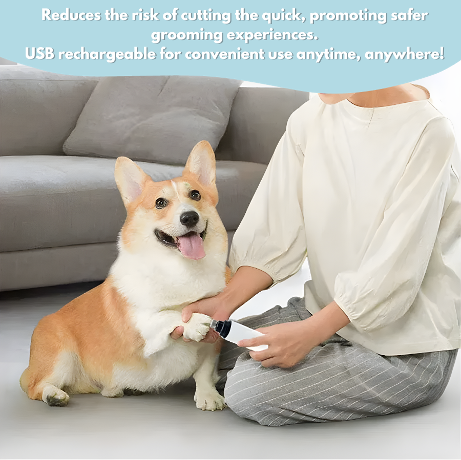 Painless USB Rechargeable Pet Nail Grinder: Silent Motor & Safe Trimming Technology For Dogs & Cats