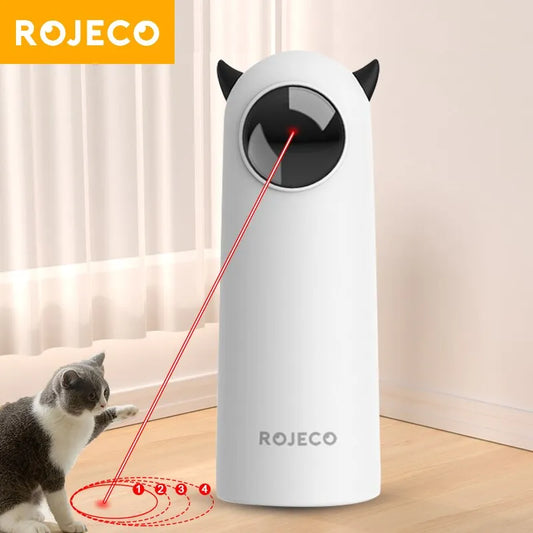 ROJECO Automatic Cat Toys Interactive Smart Teasing Pet LED Laser Indoor Cat Toy Accessories